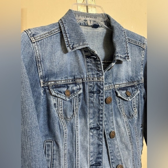 American Eagle Outfitters Blue Jean Jacket Trucker Style Sz S - Picture 5 of 7